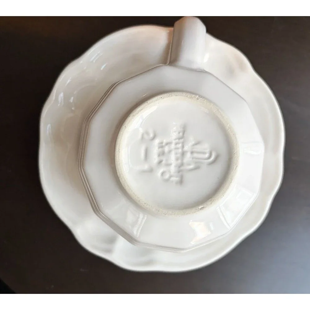 Pfaltzgraff Heritage White Set of 5 Cups & Saucers Set USA 2-1